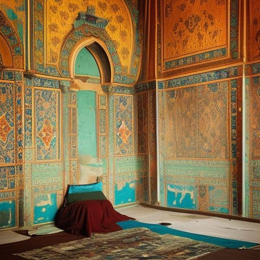 Arabian Slum: Dilapidated Throne Room in Fantasy Art