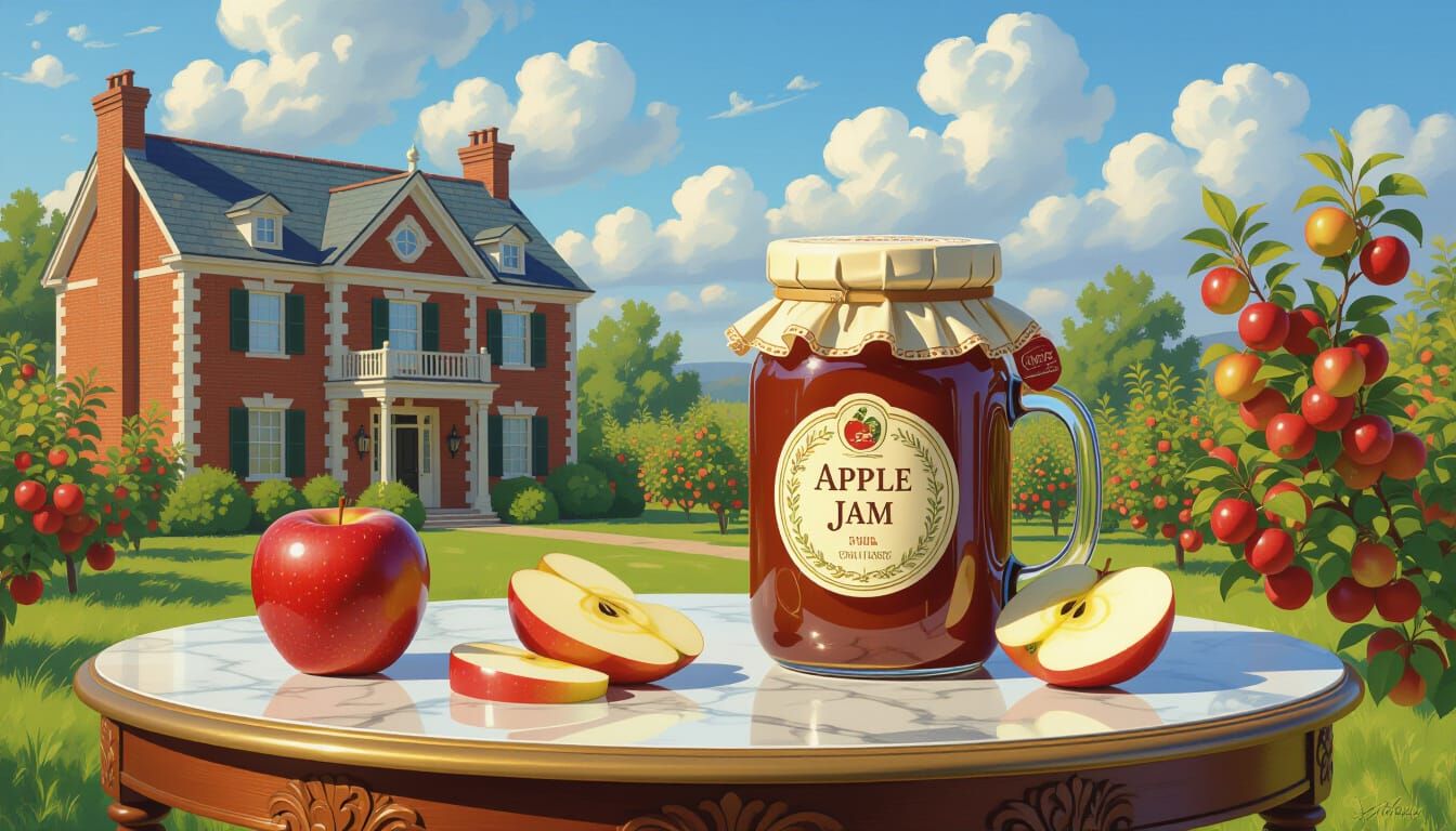 Luxurious Apple Jam Setting on Royal Table