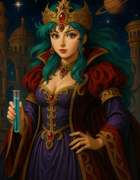 Enchantress of Space in 80s Anime Style