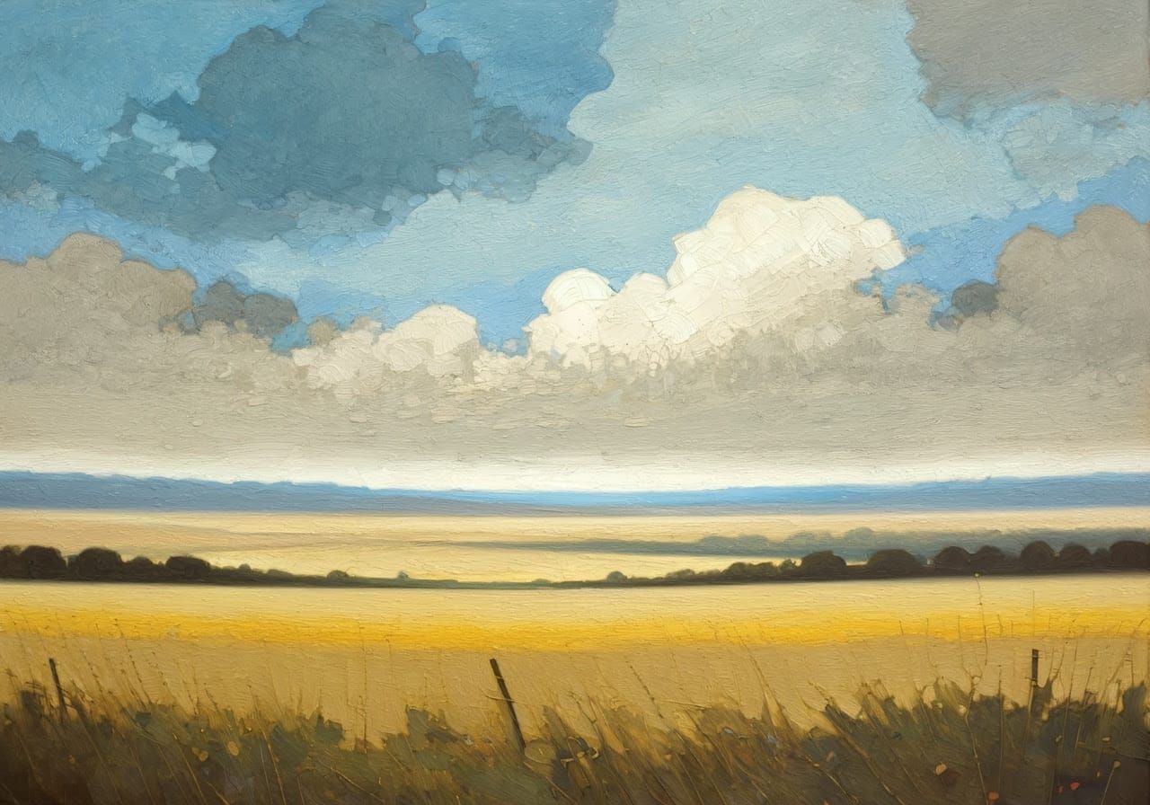 Surreal Landscape in Soft Pastel Hues