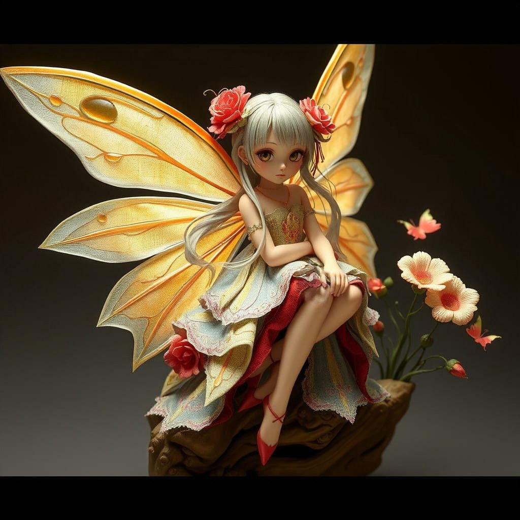 Fairy in Whimsical Watercolor Style