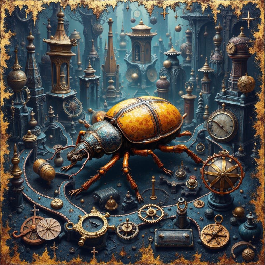 Steampunk Scarab Beetle in Clockwork City