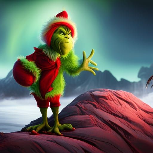 Detailed Matte Painting of the Grinch in 8k