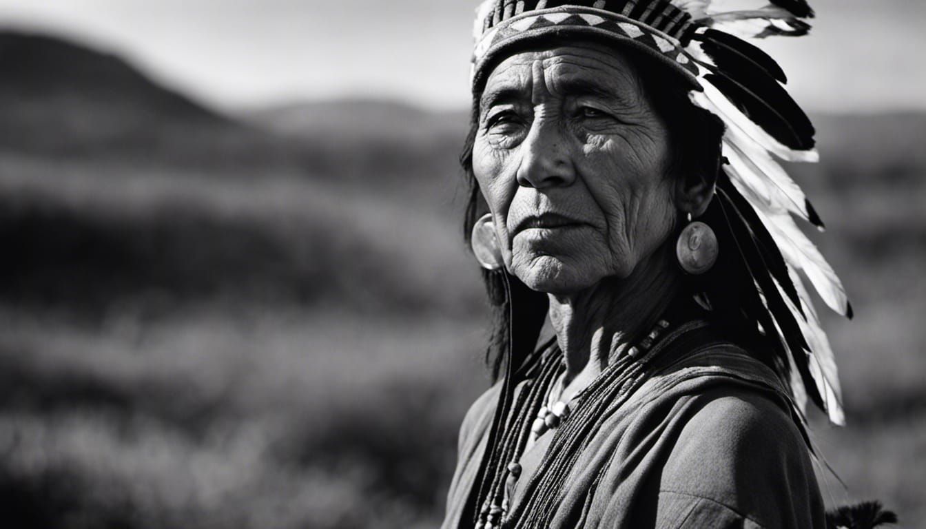 Native American Life in 1920s: Black and White Photography