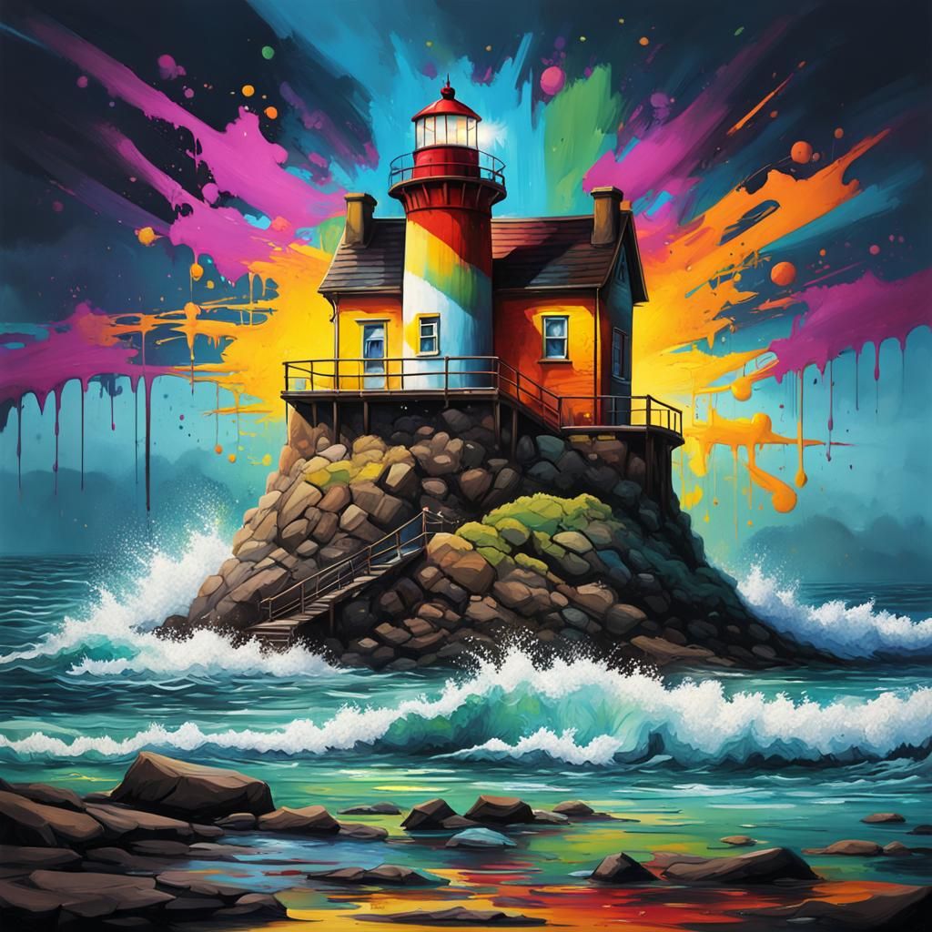 lighthouse on lonely island