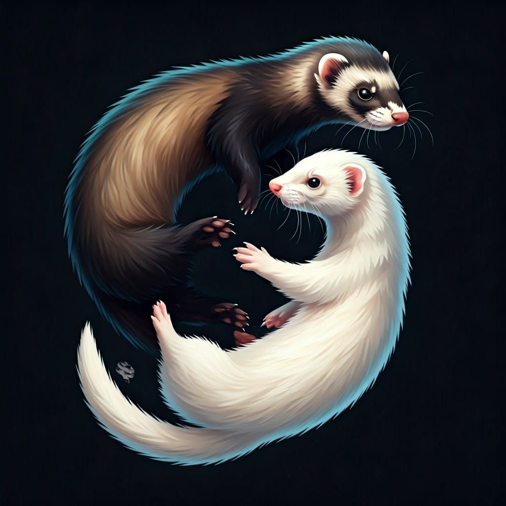 Ferrets Dance in Yin Yang Union
