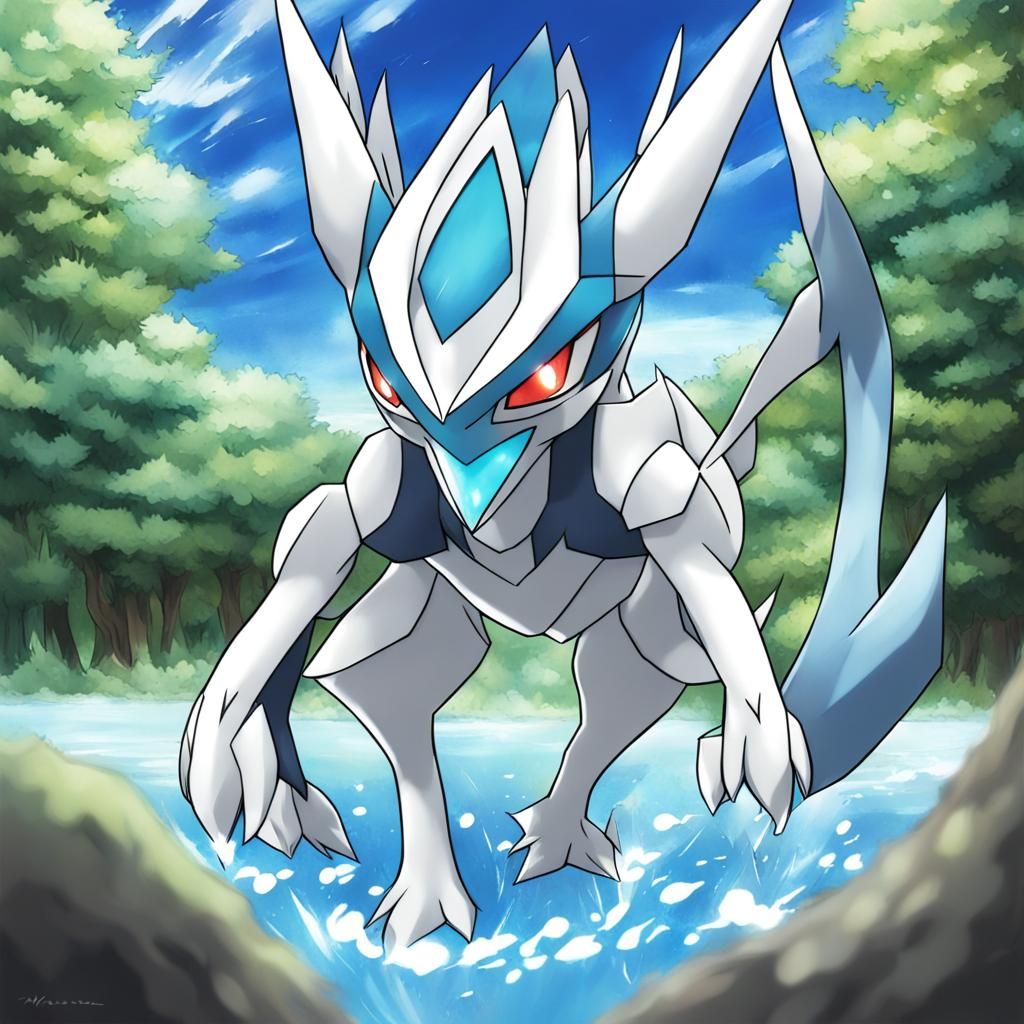 Kyurem Pokémon in Anime Style