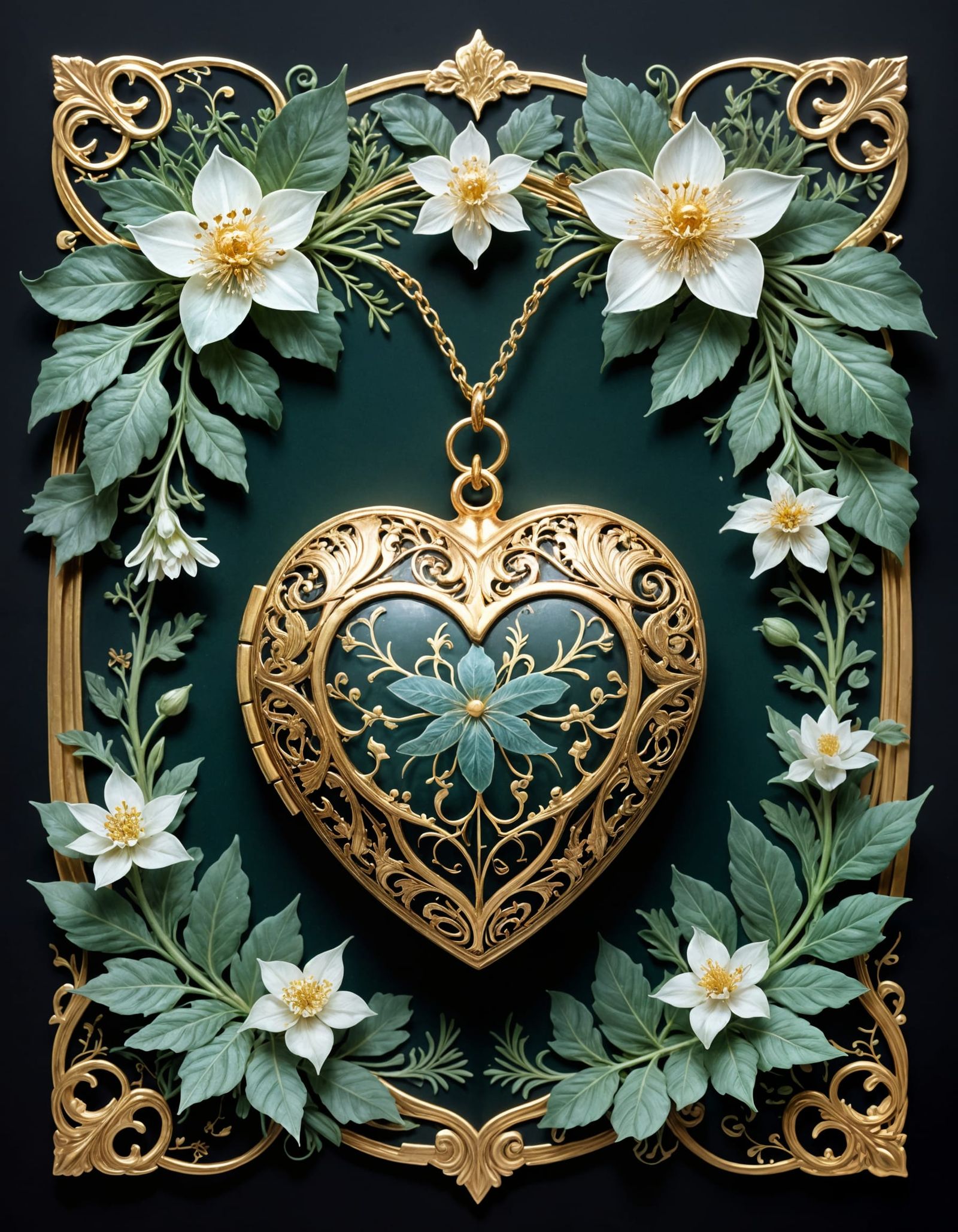 Heart-Shaped Gold Locket Radiates Gentle Warmth