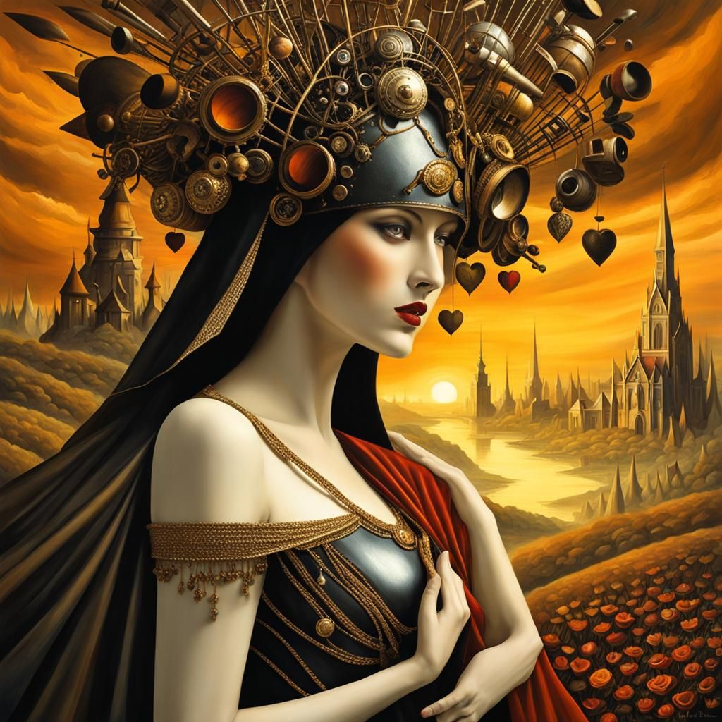 Surreal Heart in Hand: A Hyperdetailed Emotional Journey