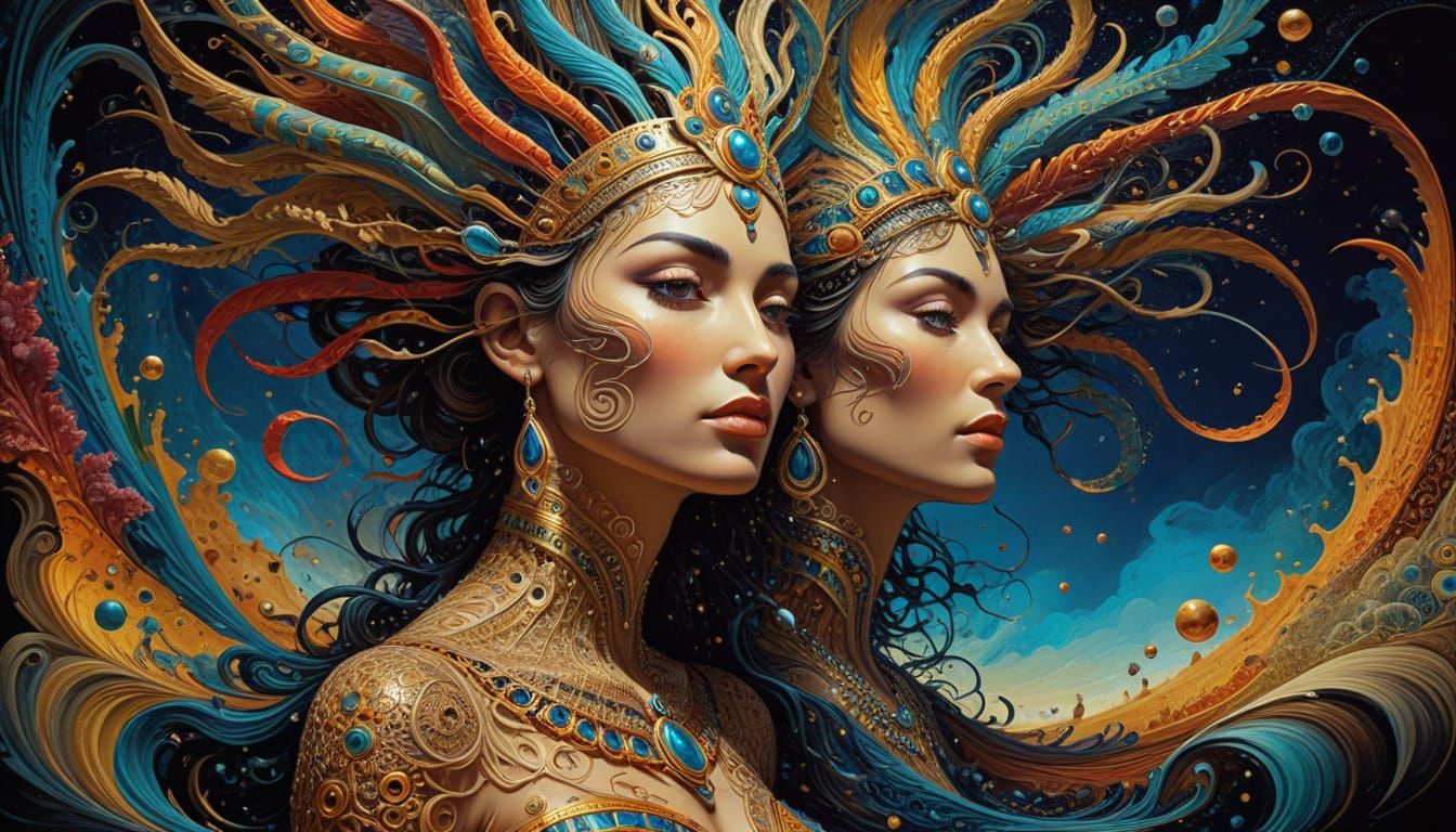 Serene Queen Melts into Fractal Dreams