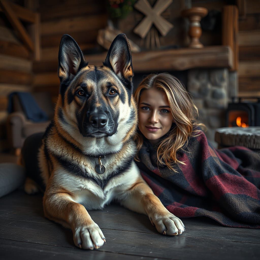 Cute K9 Puppy and Best Friend Relaxing by Cozy Scandinavian ...