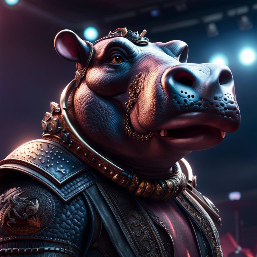 Hippo Heavy Metal Singer on Stage