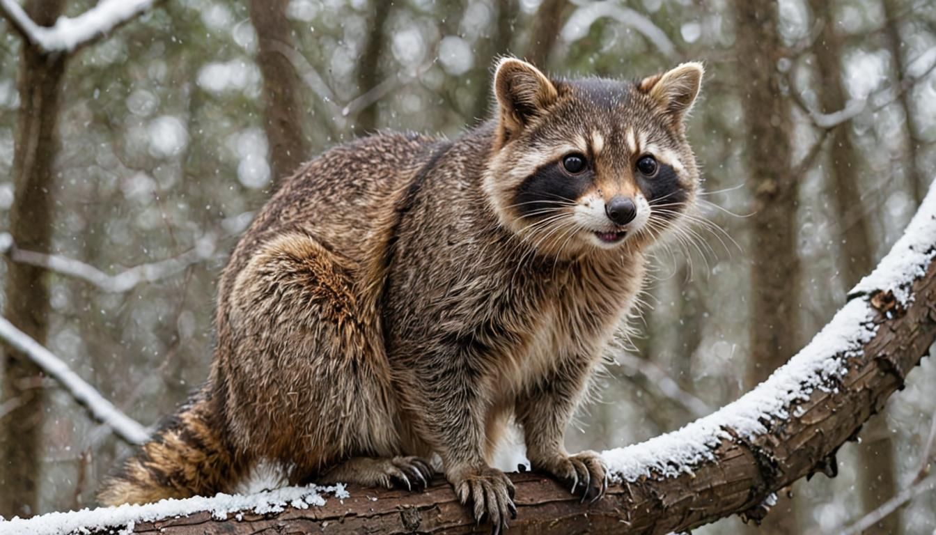 Animals Seeking Shelter from Winter Snow