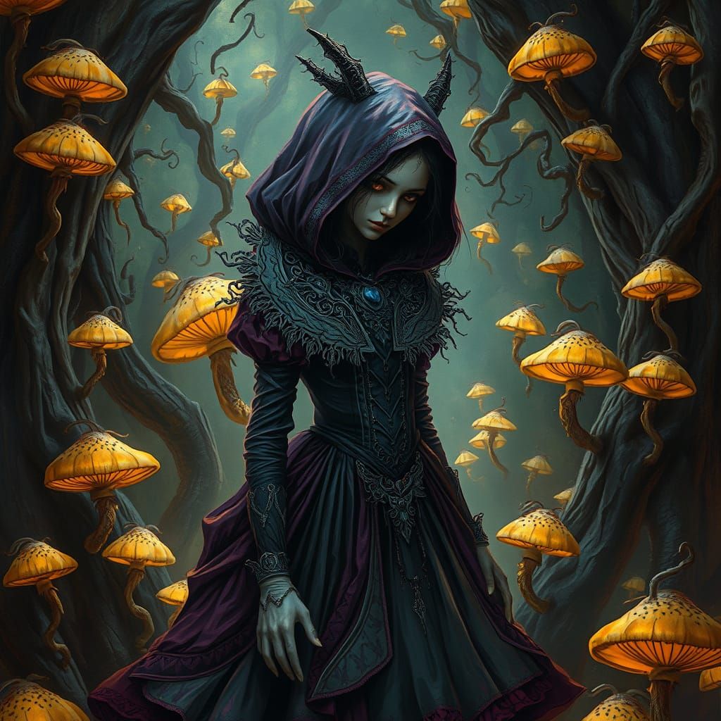 Dark Wonderland Alice in Haunting Victorian-Inspired Eleganc...