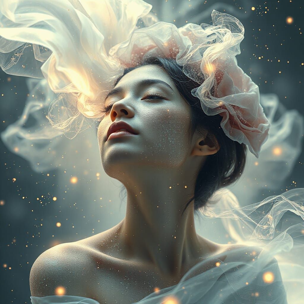 Ethereal Being of Perfection in Digital Art