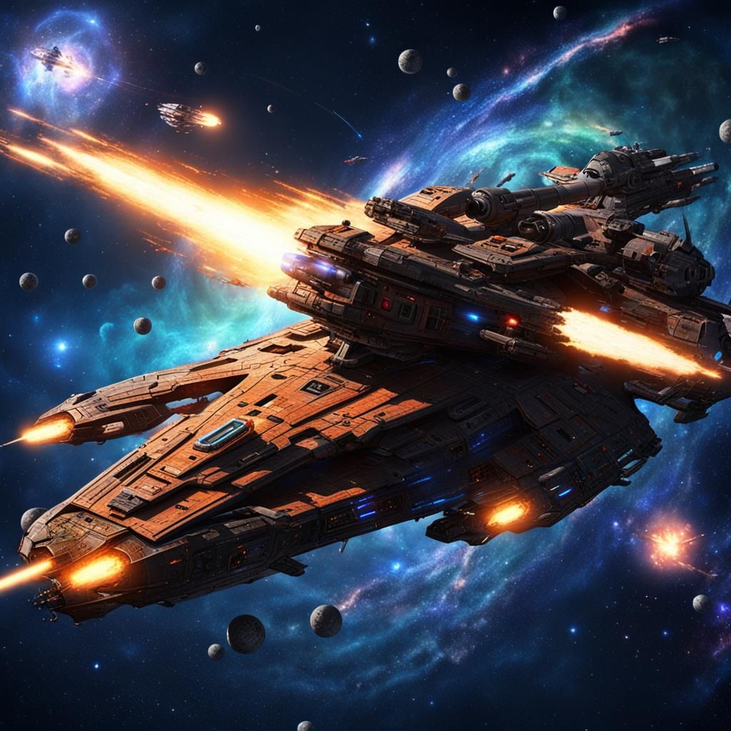 Space Battle Near Black Hole with Supernova