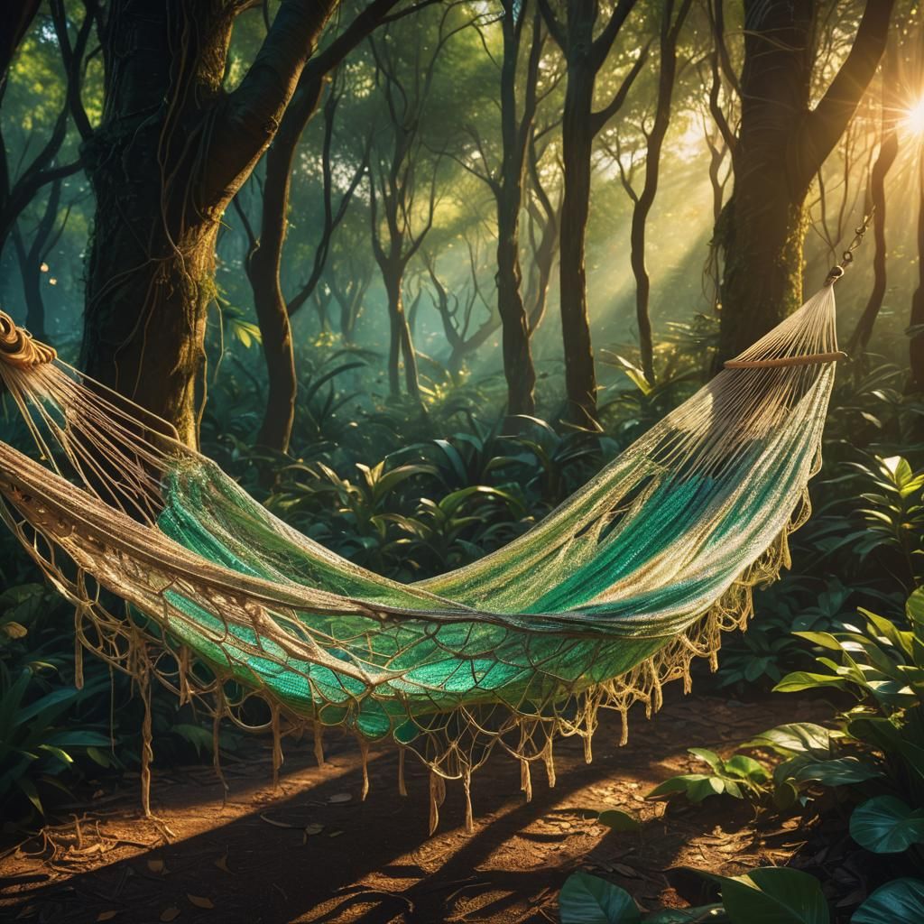 Mystical Forest Hammock in Fantasy Concept Art