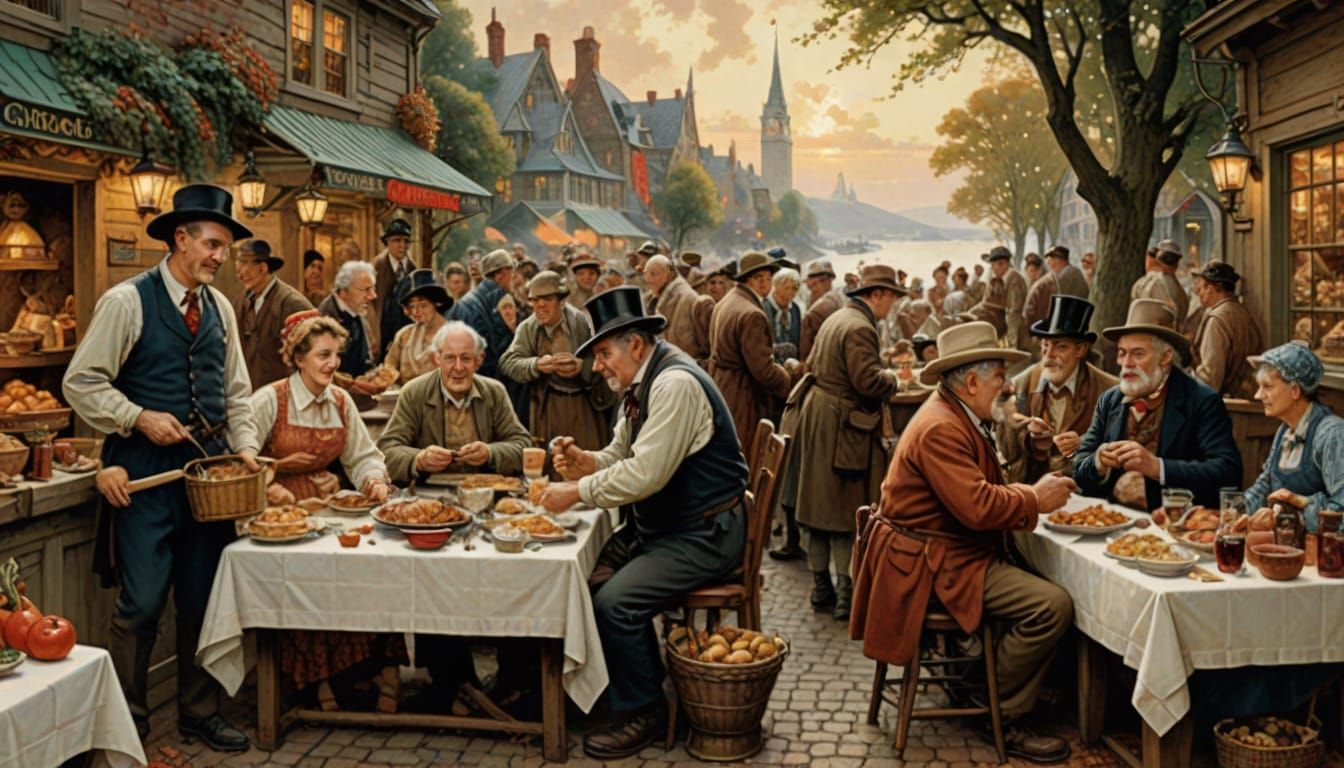 Whimsical Food Utopia Inspired by Classic Illustrators