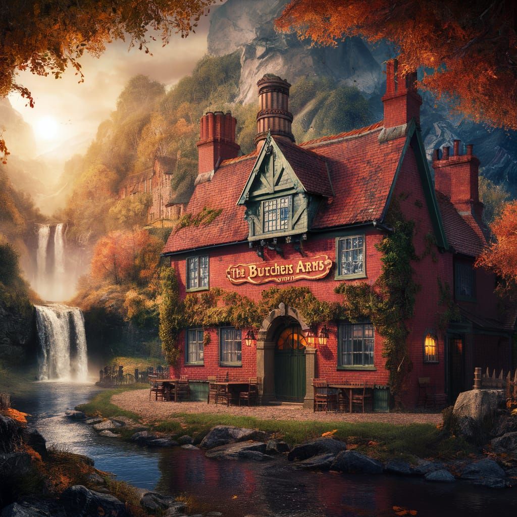 My version of The Butcher's Arms public house as made famous...