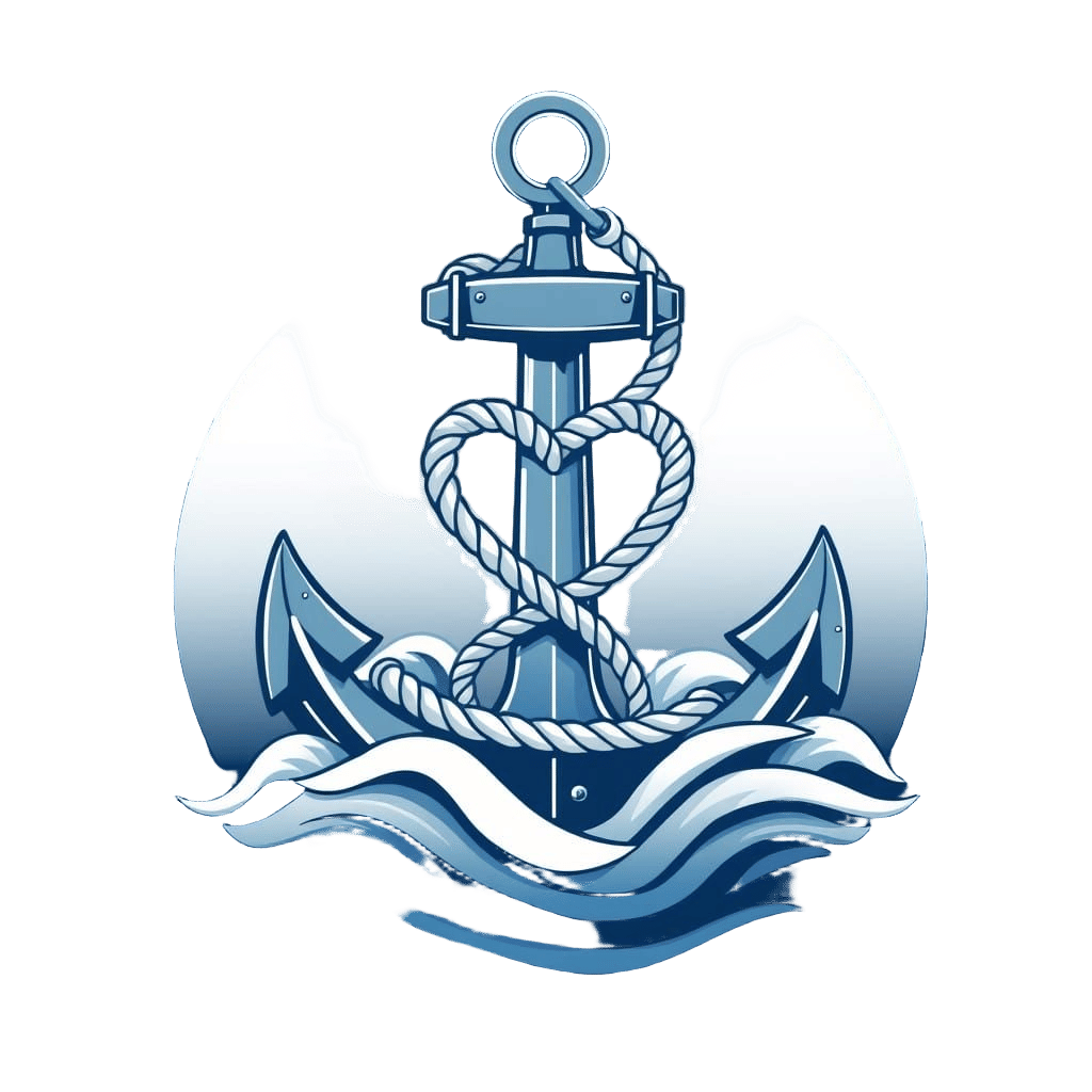 Hope Anchored T-Shirt Logo in Calm Waves