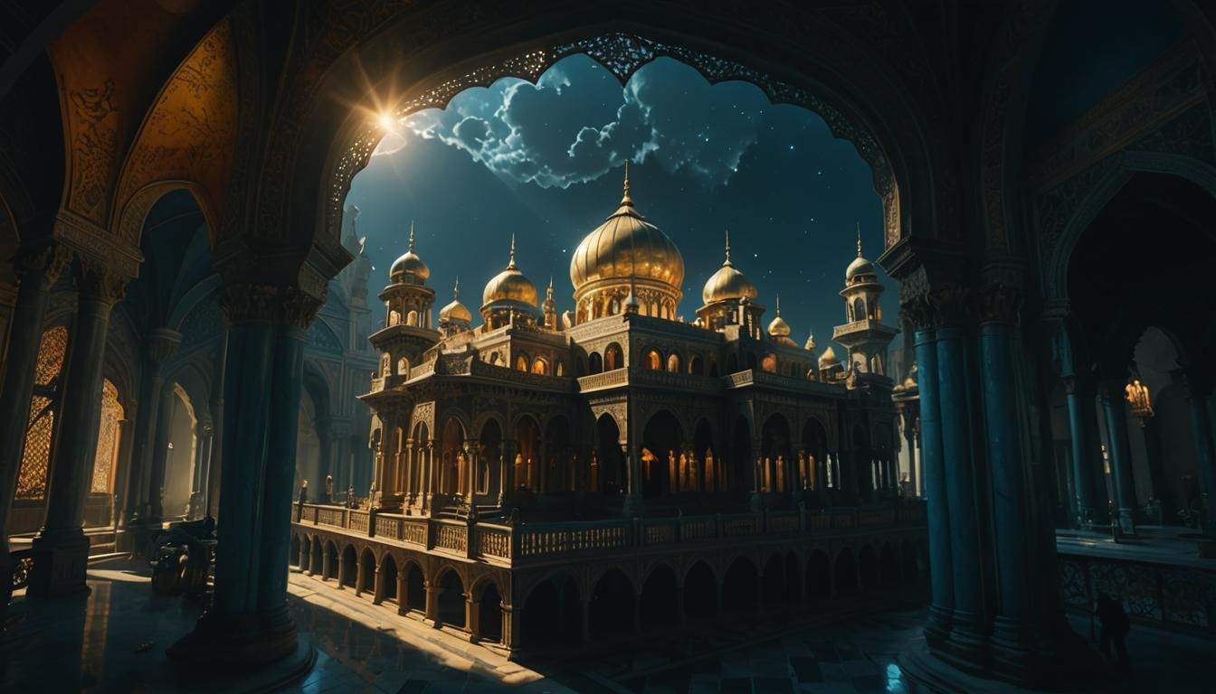 Surrealist Opulent Interior Architecture in Dreamcore Style