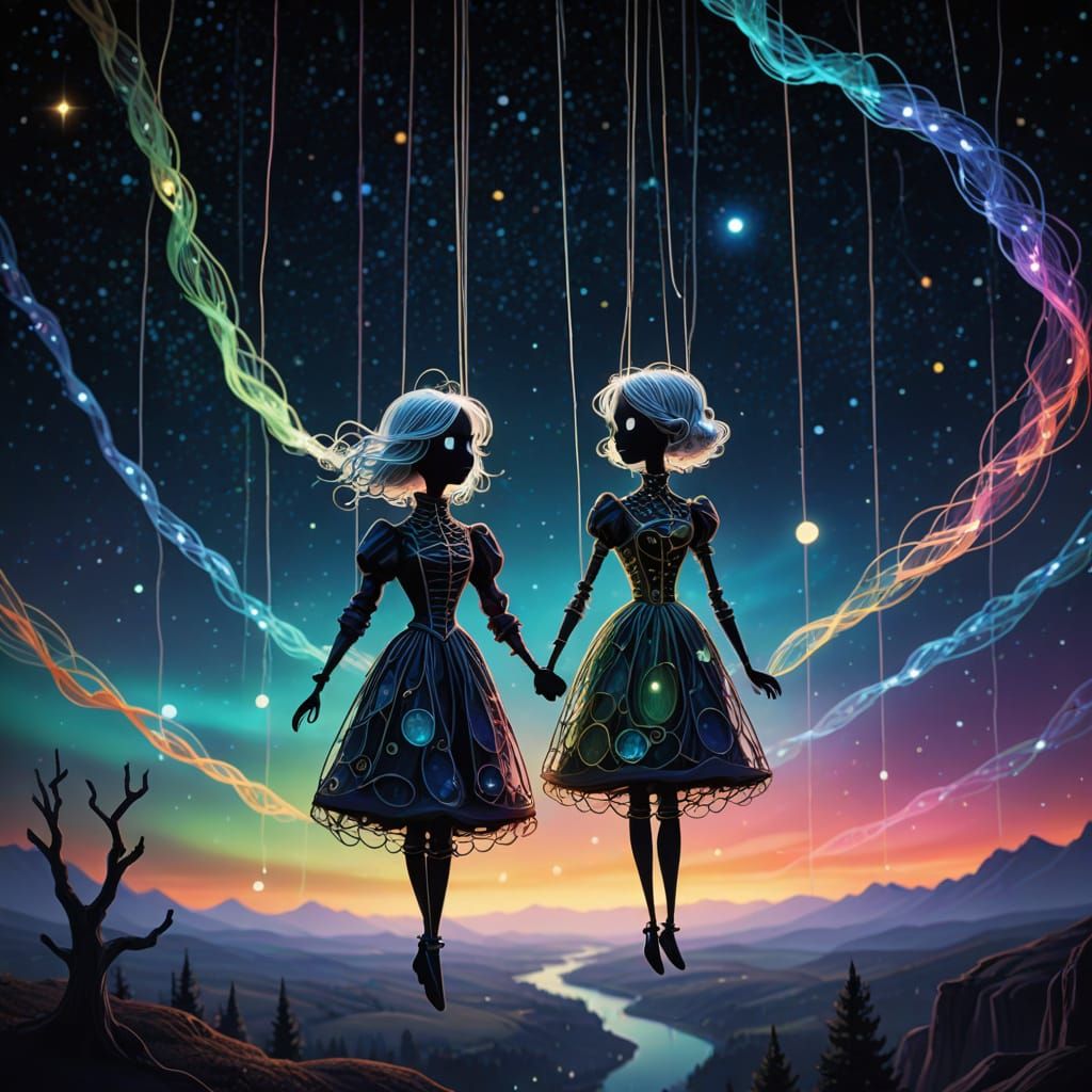 Surreal Cosmic Duo Embarks on Ethereal Journey Across Starry...