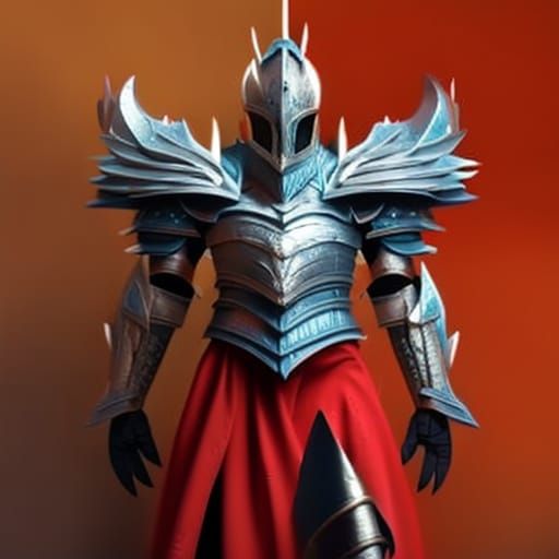 Medieval Dragon Armor RPG Character in Detailed Painting