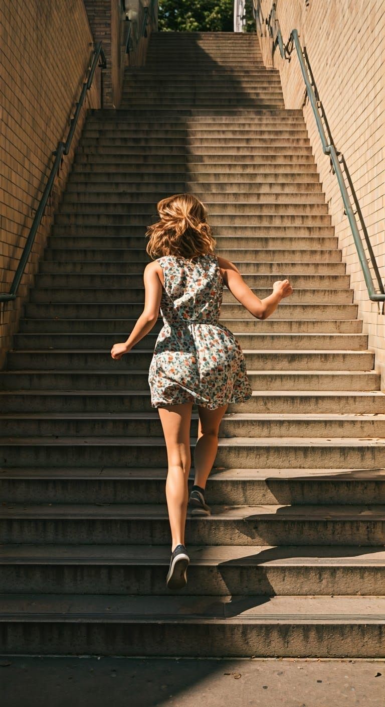 Ethereal Summer Runner in David Hockney Style