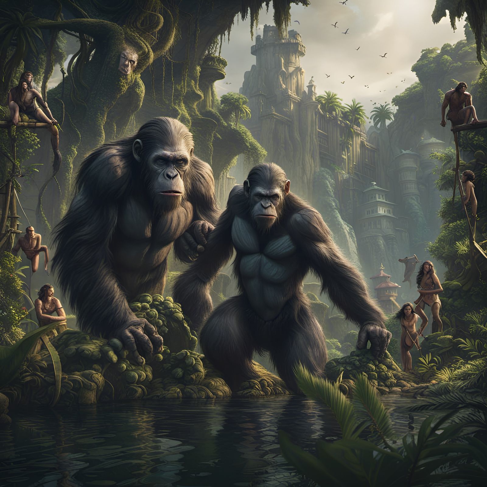 Tarzan, Lord of the Apes: Detailed Matte Painting