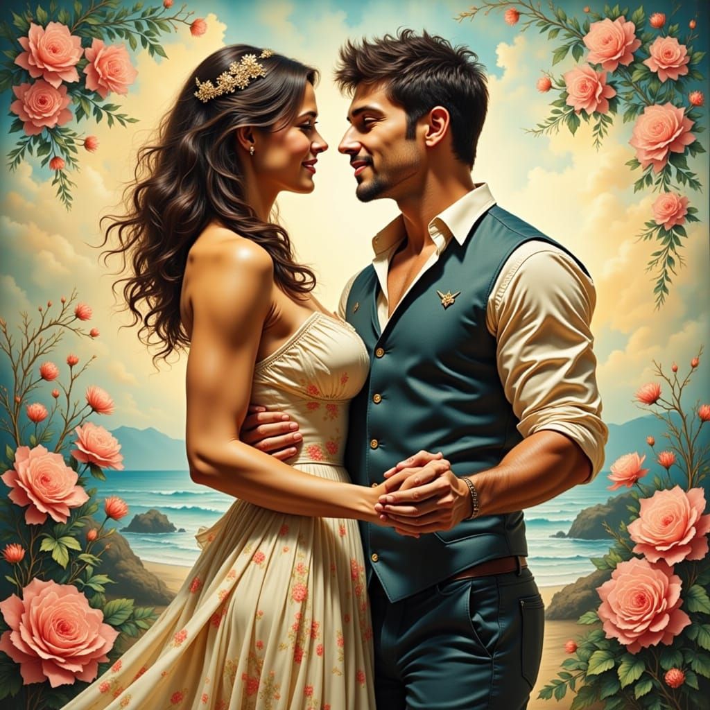 Sensual Angel with Demonic Touch in Fantasy Setting