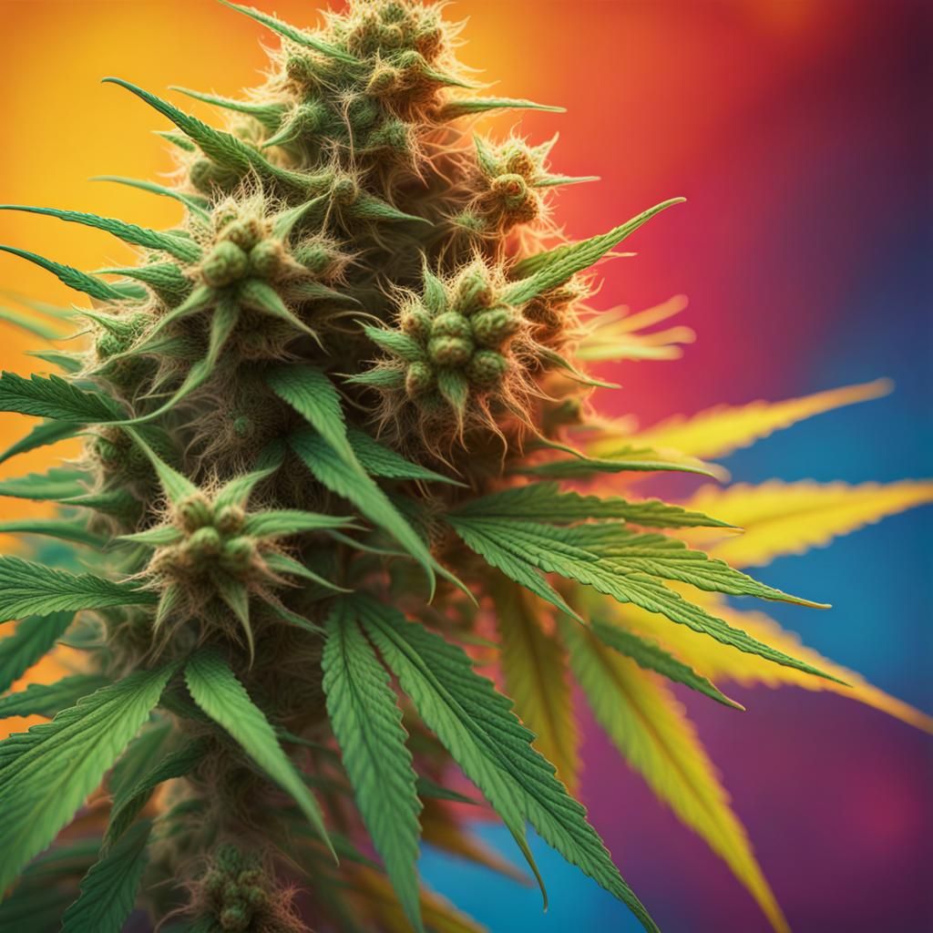 Hyperrealistic Hemp in Splash Art Style