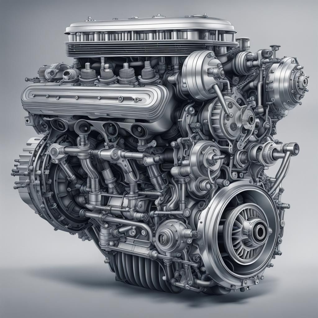 Perpetual Engine in Surreal Modern Art Style