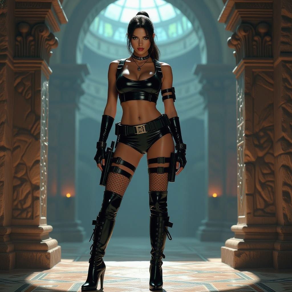 Dark Fantasy Lara Croft in Ancient Tomb