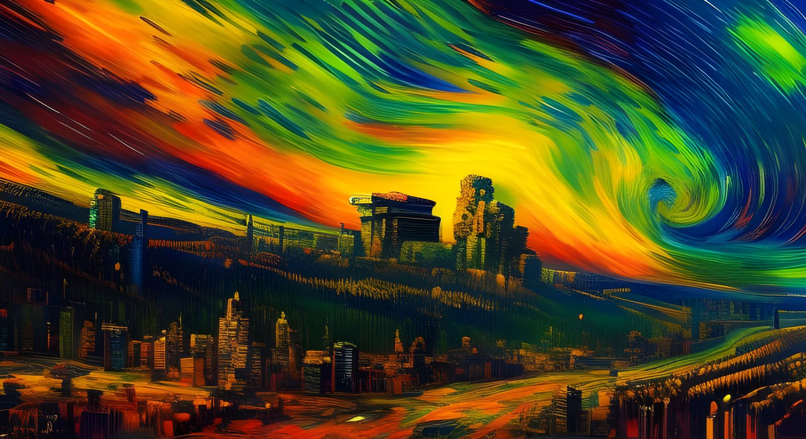 Cyberpunk Owl Impasto Painting: Detailed 8K Art