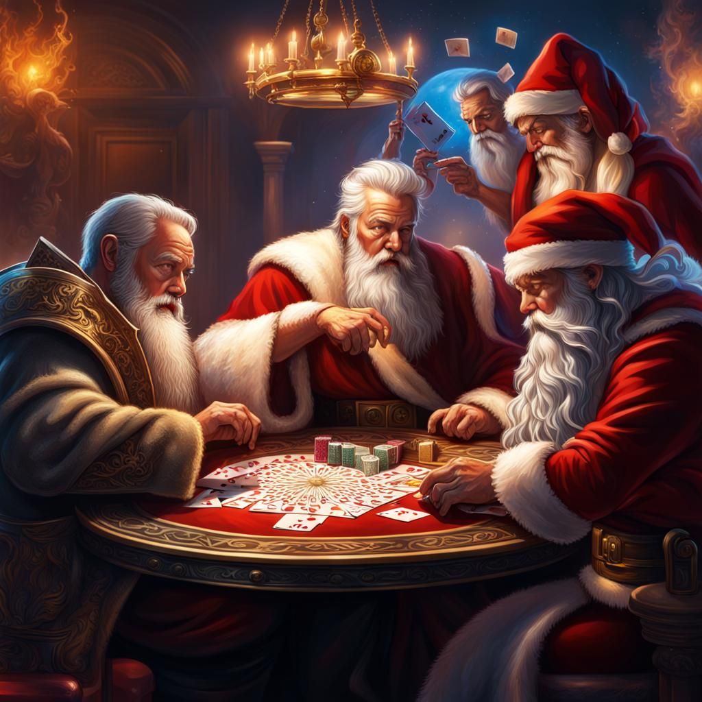 Odin, Zeus, and Santa Claus Play Cards