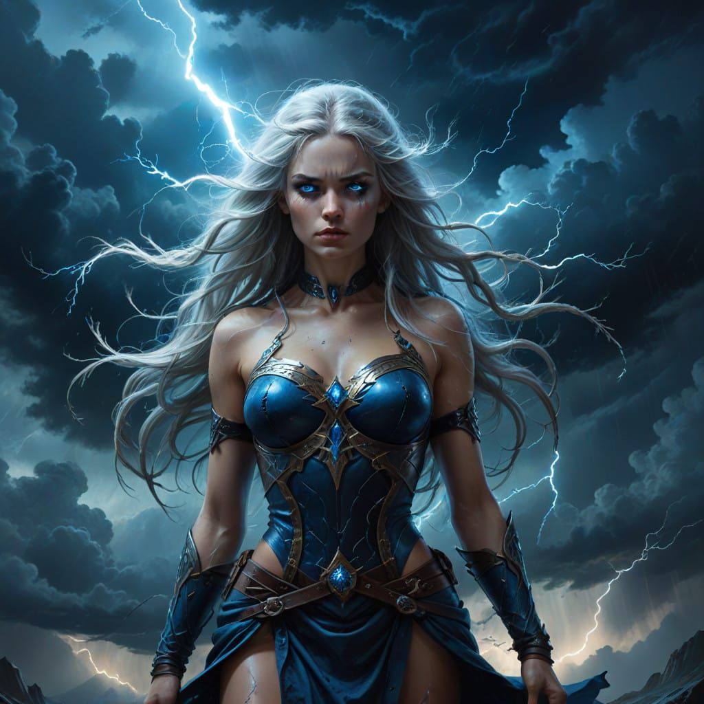 Goddess of Thunder and Lightning in Fantastical Realism