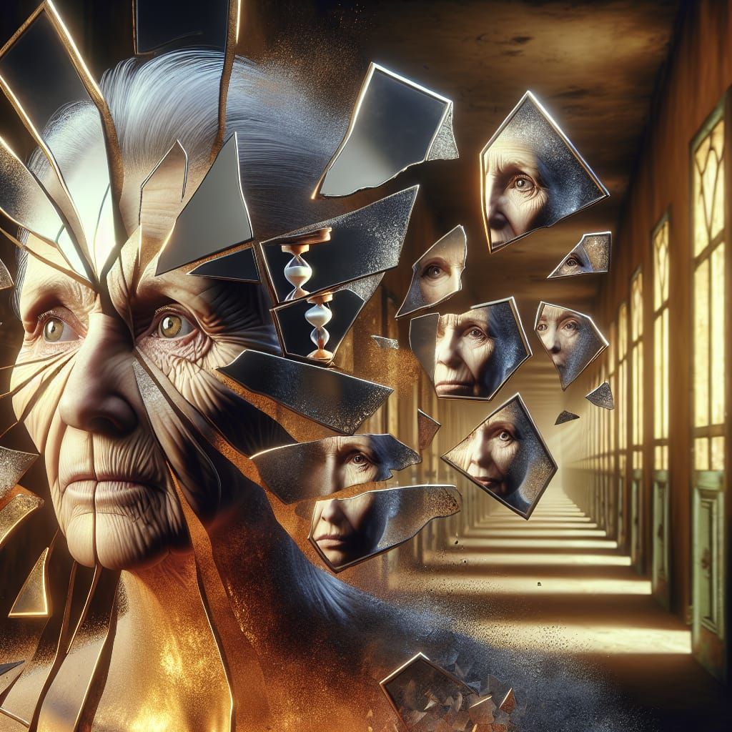 Shattered Reflections: An Emotional Portrait in Shards