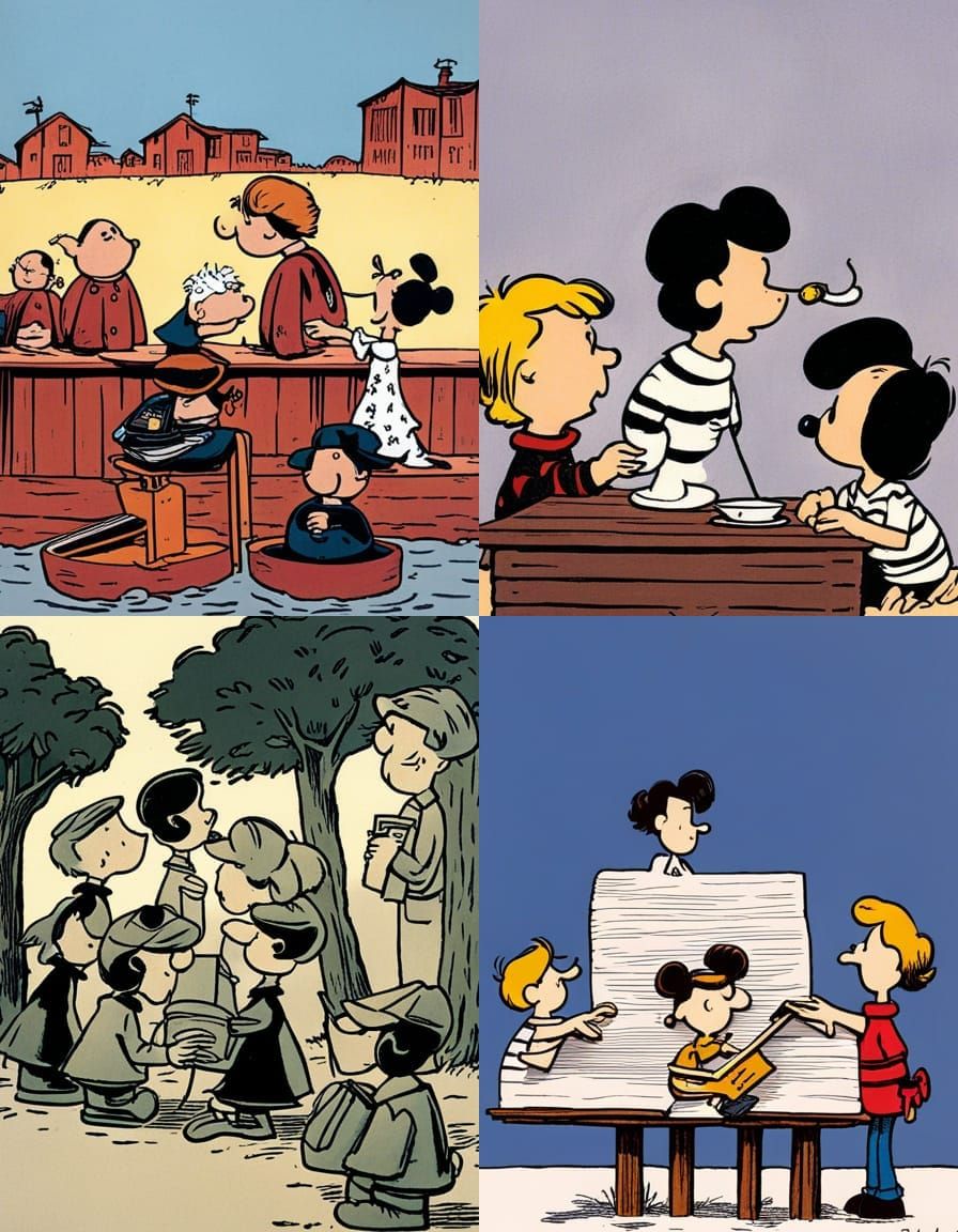 Classic Cartoon Character in Simple Comic Style