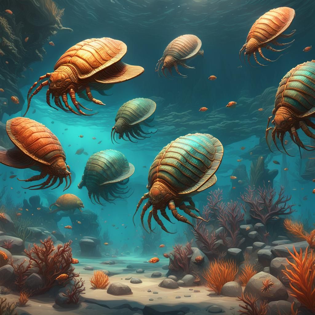Trilobites in a Cambrian Tropical Sea
