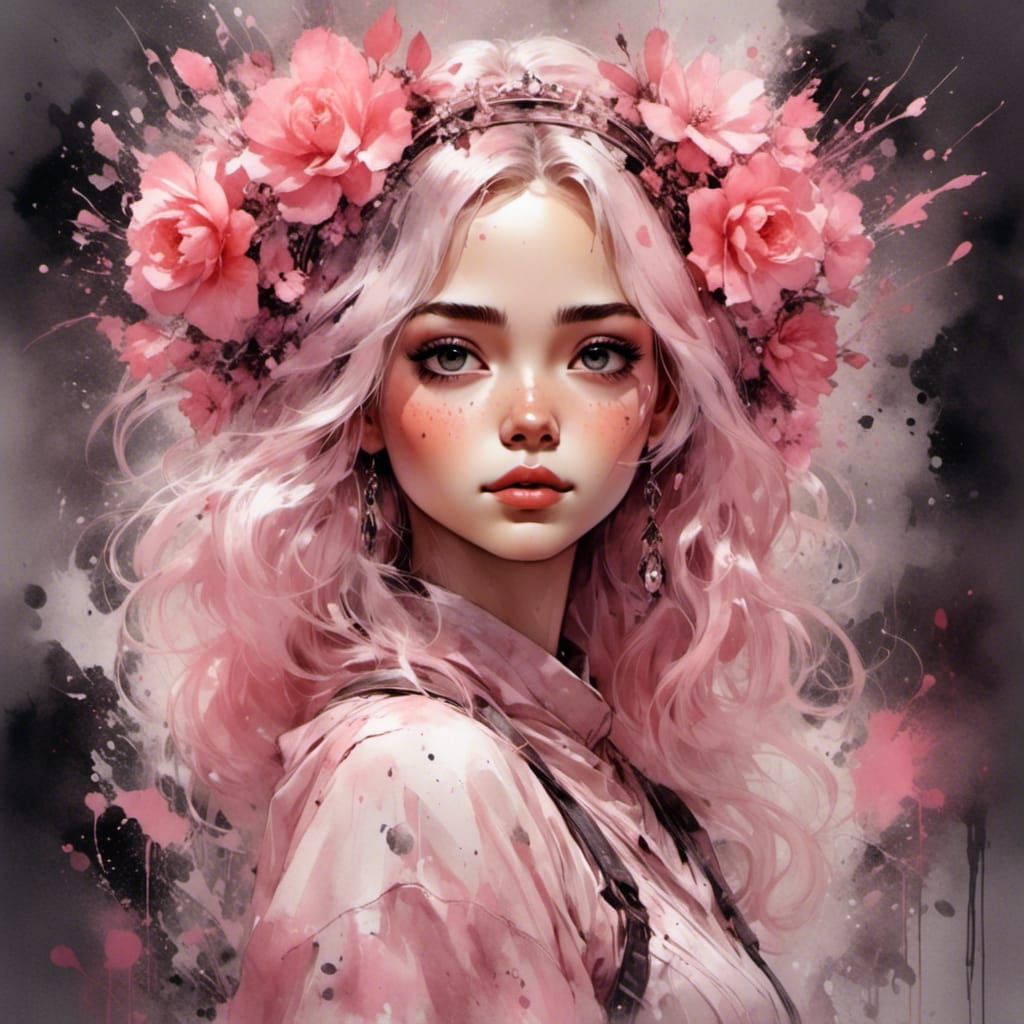 Confident Woman Smiling in Shades of Pink