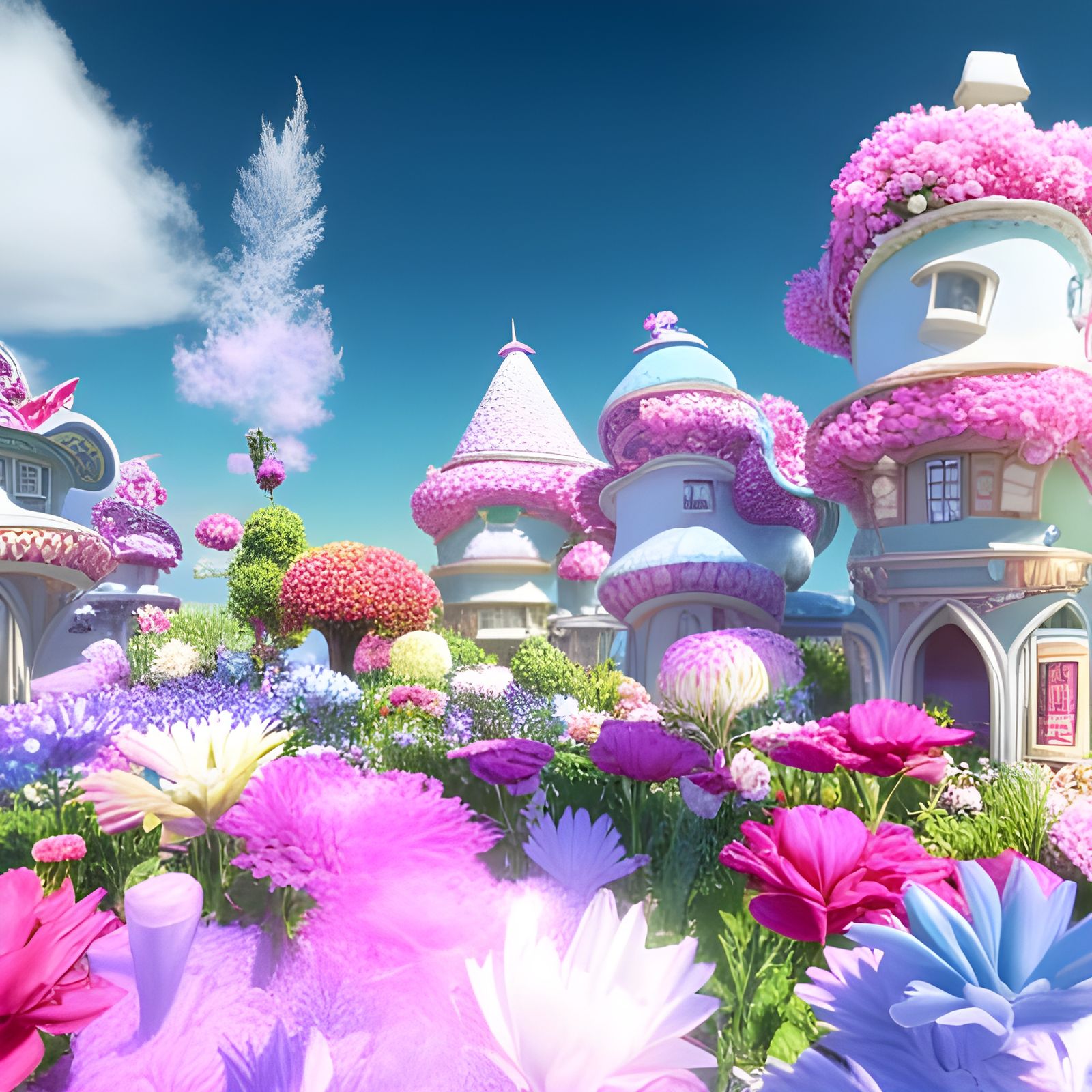 Magical Flower Power Houses in Fairytale Forest