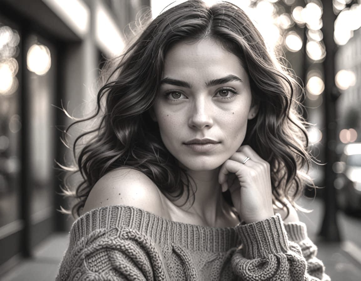 Woman in Warm Golden Hour Lighting