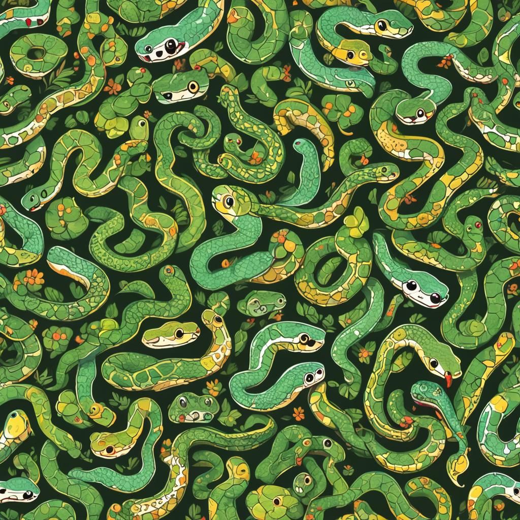 Cute Snakes Generated by AI
