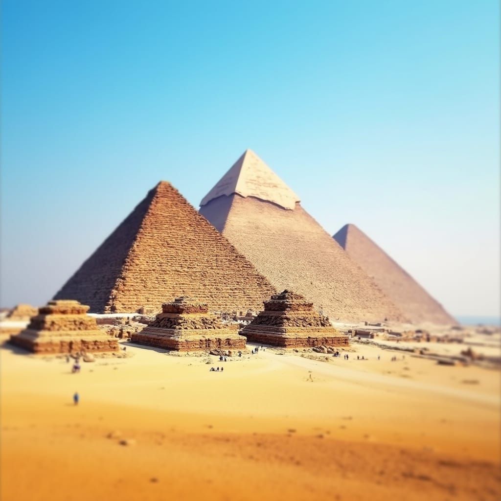 Majestic Pyramids of Egypt in Natural Light