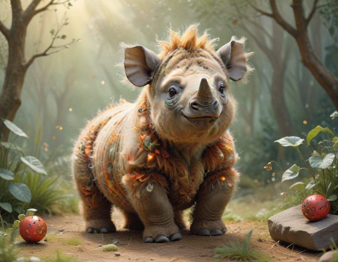 Sasha the little baby wooly rhinoceros