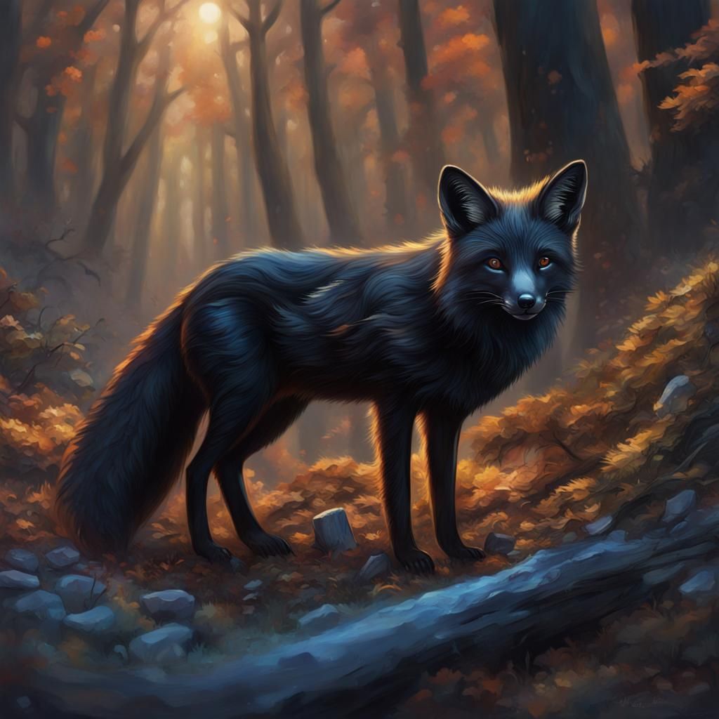 fox in the wood