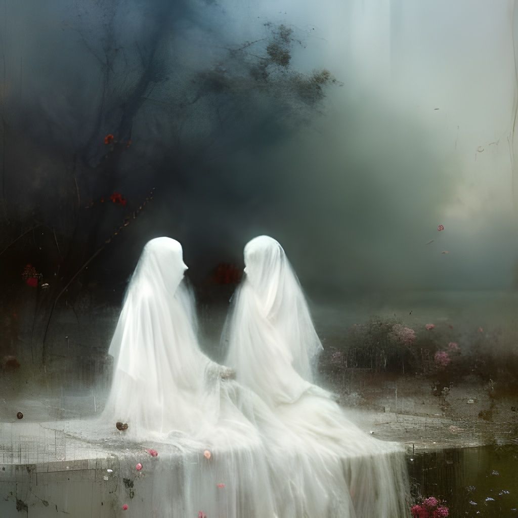 Ghosts Embrace in Sinister Matte Painting