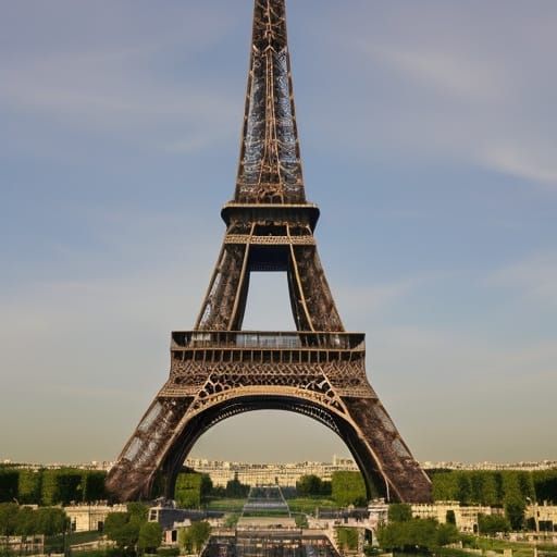 Eiffel Tower Digital Art Rendering