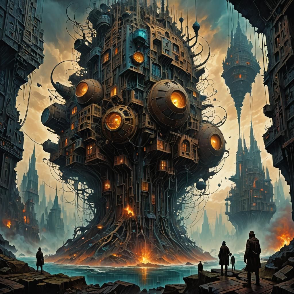 Futuristic Dystopian Sci-Fi Masterpiece in 3D