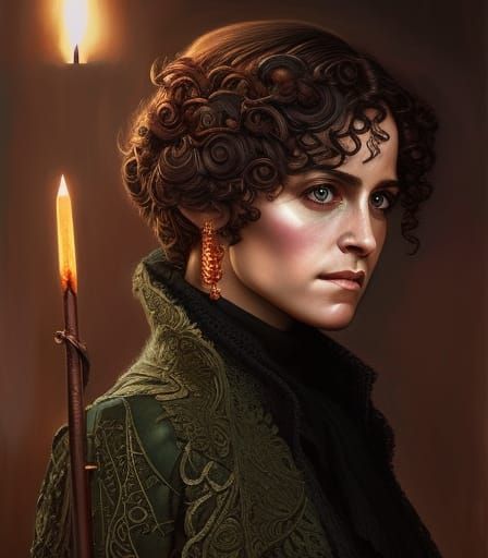 Hermione Granger Portrait in Dripping Copper Ink